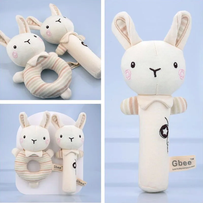 

Baby Christmas Gift Soft Rattle Toy Baby Animal Hand Bell Rattle Newborn Teether Mobiles Baby Toys Safety Plush Hand Bells Doll