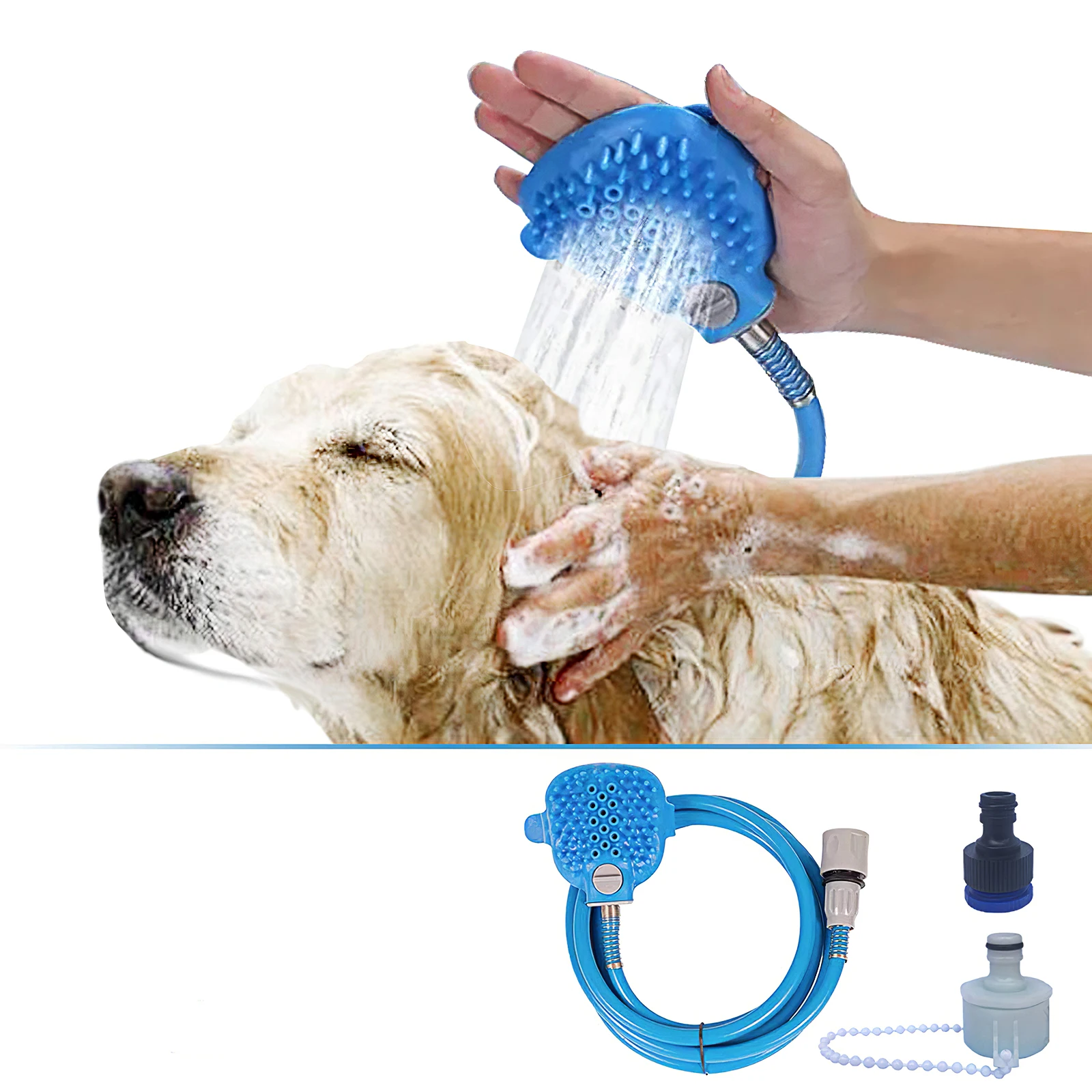 

Pet Dog Cat Dog Bath Shower Tool Brush Cleaning Wash Bath Sprayer Massager Shampoo Grooming Tool Outdoor Pet Supplies