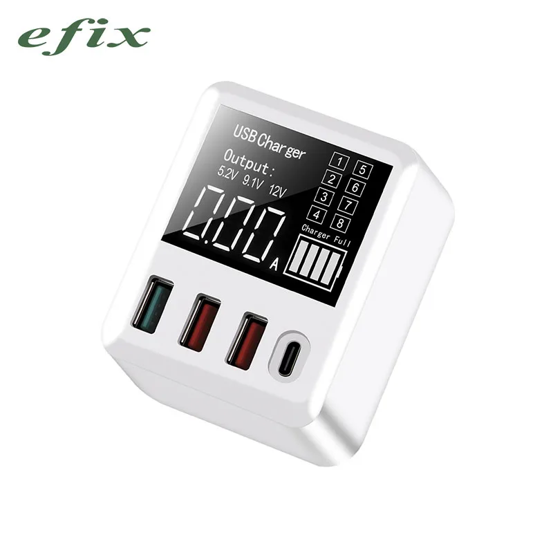 Портативное зарядное устройство с 4 USB портами и поддержкой быстрой