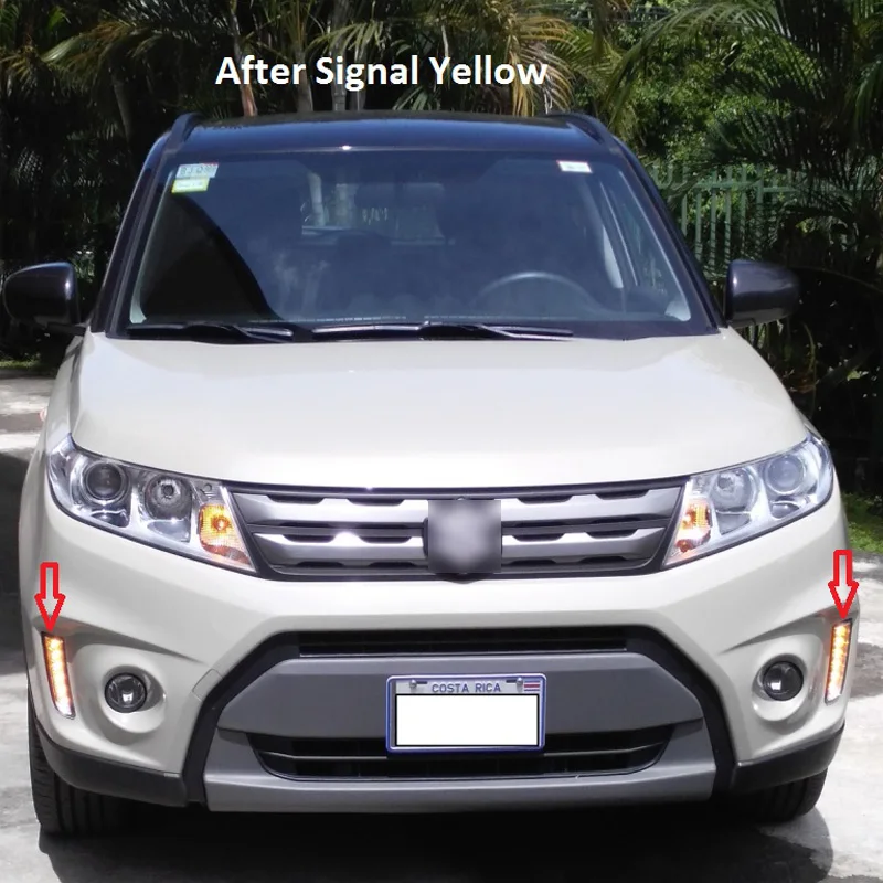 Дневные ходовые огни SNCN 2 светодиодный т. для Suzuki Vitara 2015 2019 2020 поворотные желтые
