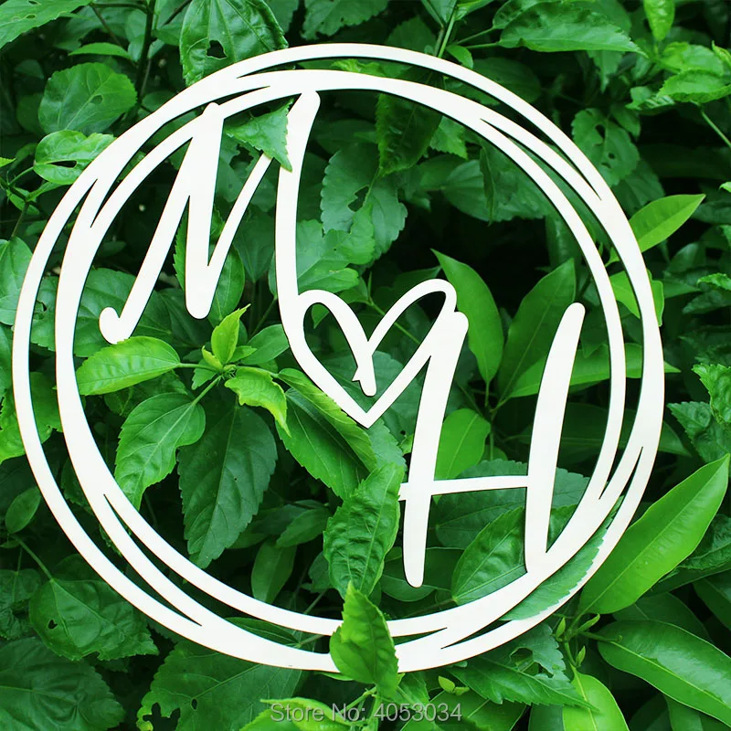 Персонализированный Деревянный Свадебный знак монограмма изготовленный на