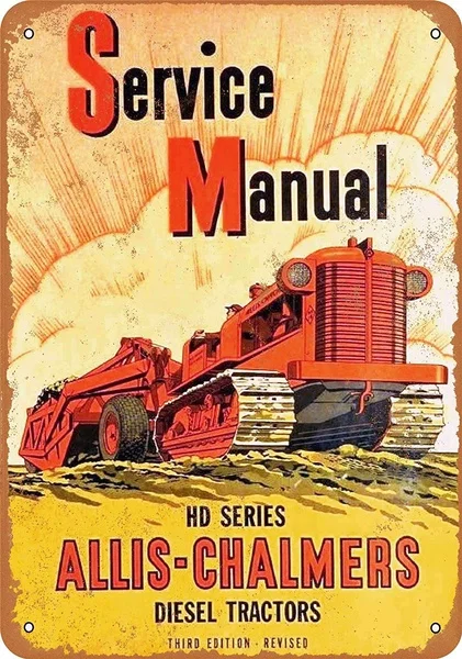 

Tisigns 20x30 Inches Vintage Metal Tin Sign 1943 Allis-Chalmers Tractors Decorative Tin Signs