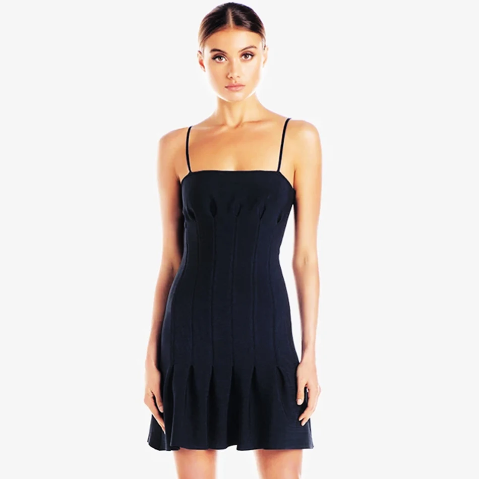 Adyce 2021 Новое летнее Черное женское Бандажное платье сексуальное на тонких