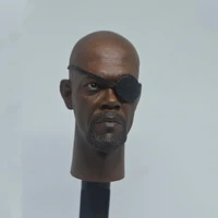 in stock 16 scale male one eyed nick fury 2 0 head sculpt carved with blindfold model for 12 body figure accessory