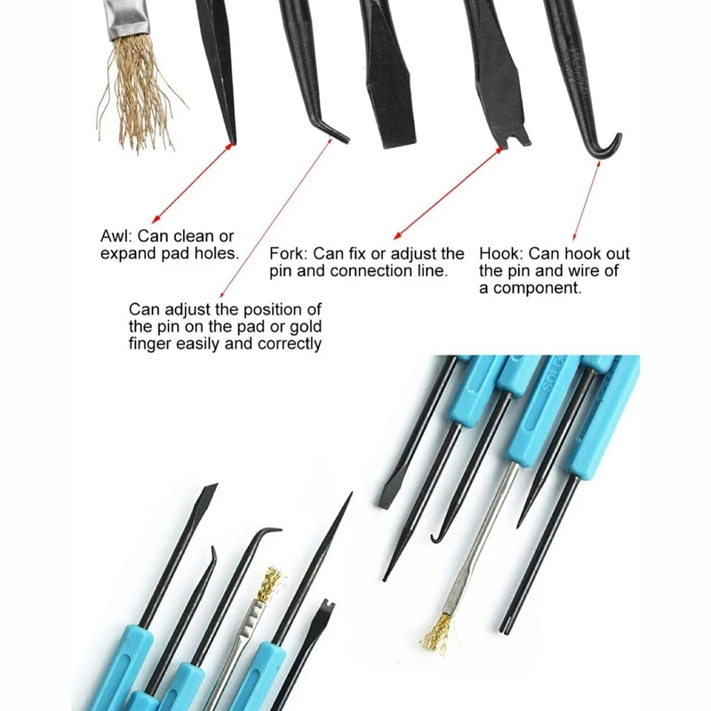 7 шт. инструмент для припоя оловянный свинец электронная печатная плата