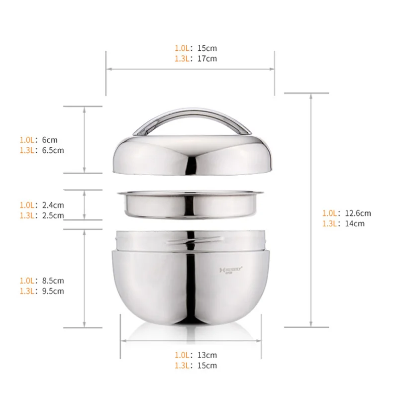 304 нержавеющая сталь двойная стенка вакуумный термический Ланч бокс для детей