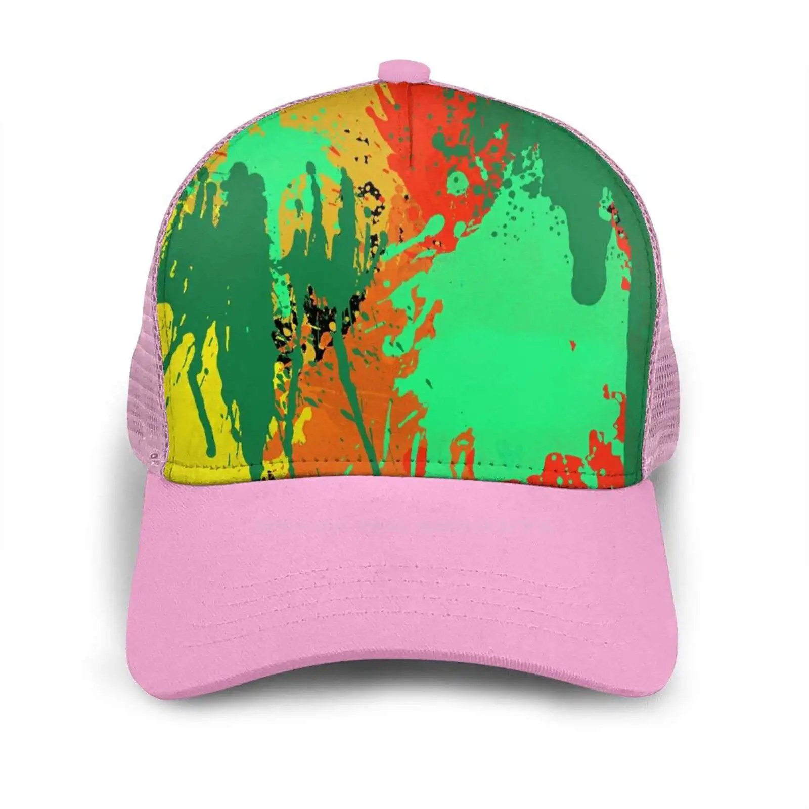 

Autumn Splashes Curved Edge Mesh Baseball Cap Splash Fall Autumn Nature Abstract Pattern Grunge James Taylor Utharian