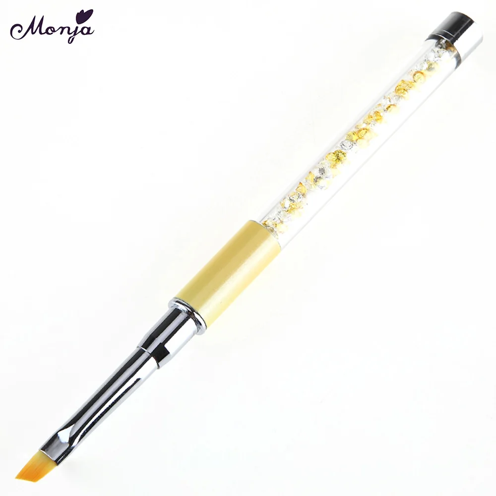 Дизайн ногтей ручка с кисточкой стразы алмазными металлическими акриловая