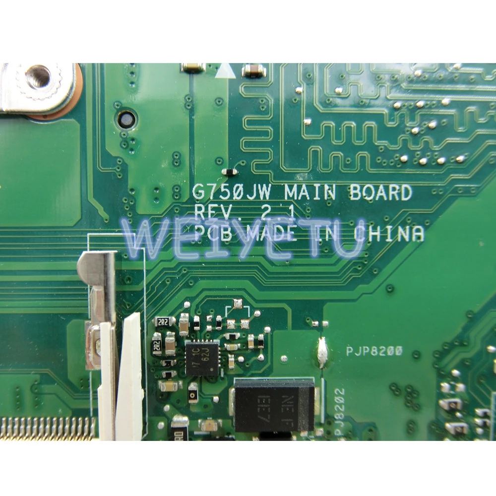 G750JW с i7 4700HQ CPU 2D LCD Разъем материнская плата для ASUS G750J G750 Материнская ноутбука Rev 2