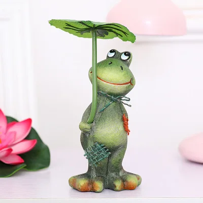 C Креативная 3D фигурка Лягушка из смолы для домашнего офиса, настольный декор, подарок для сада, двора, парная модель лягушки, украшения, аксессуары - Цвет: C