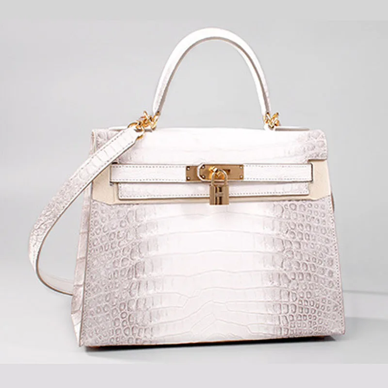 

SUWERER bags 2021 women's brand Luxury Designer Women's genuine handbag Real crocodile leather Tote Bag Genuine LeatherBag