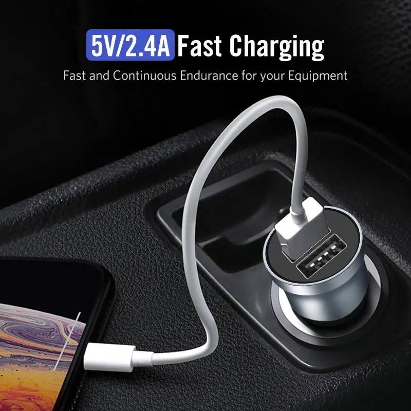 Suntaiho Mini 12-24 в двойной usb порт автомобильное зарядное устройство Быстрая зарядка мобильного телефона автомобильное зарядное устройство для Iphone 7 7 plus SE для samsung S6 S5