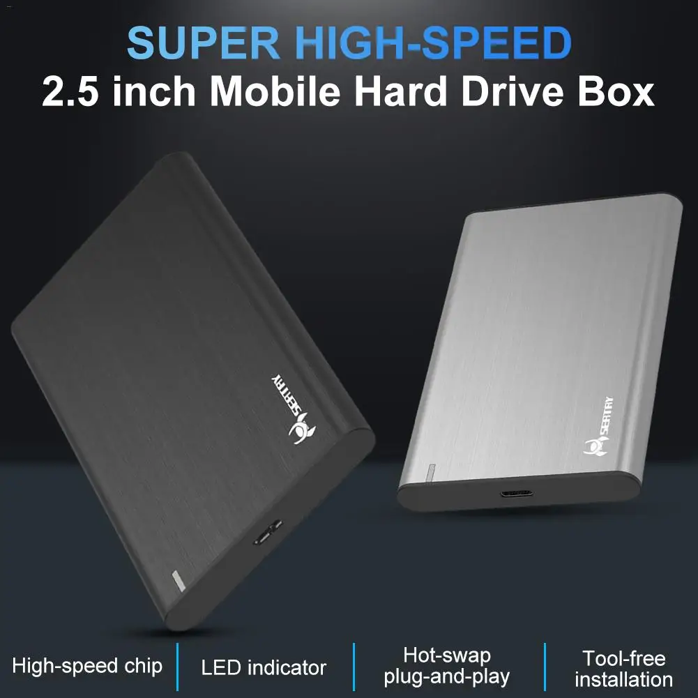 Чехол для жесткого диска 2,5 дюйма SATA 3,0 к USB 3,0 адаптер для жесткого диска корпус для SSD диск HDD коробка Тип C 3,1 чехол костюм 7 мм/9,5 мм