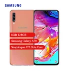 Смартфон Samsung Galaxy A70, экран 6,7 дюйма, Восьмиядерный процессор Snapdragon 675, фронтальная камера 32 МП, 4500 мАч, 8 Гб ОЗУ 128 Гб ПЗУ, сотовый телефон