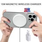 15 Вт магнитное Беспроводное зарядное устройство для iPhone 12 13 Pro Max 12 13pro Qi Быстрая зарядка для Huawei P40 Mate 30 USB PD адаптер Magsafing