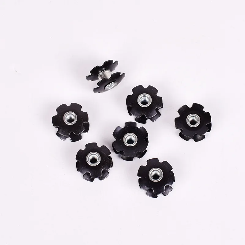 2/5PCS/Lot Bicycle Front Fork Mount Core MTB Fastening Bolts Star Nuts for 1-1/8" 28.6mm Steerer Threadless Fork M6 screw