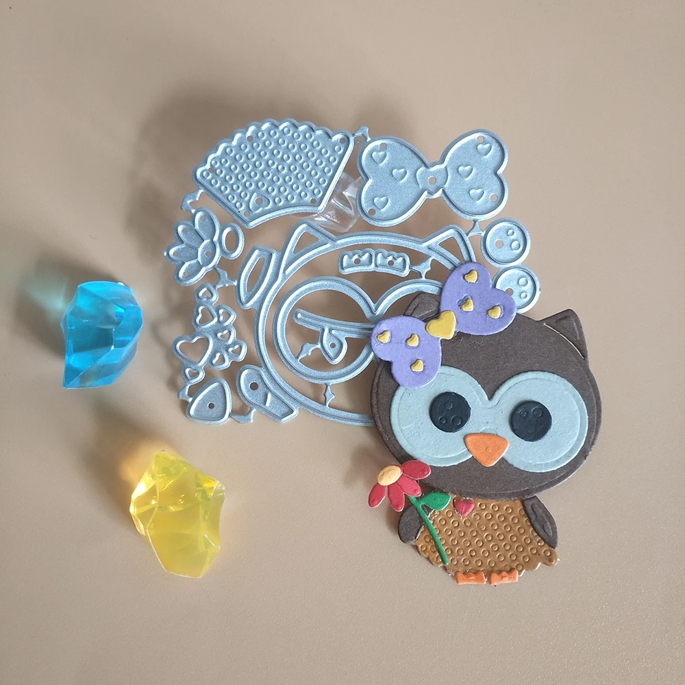 Новые изысканные металлические Вырубные штампы в виде совы сделай сам для