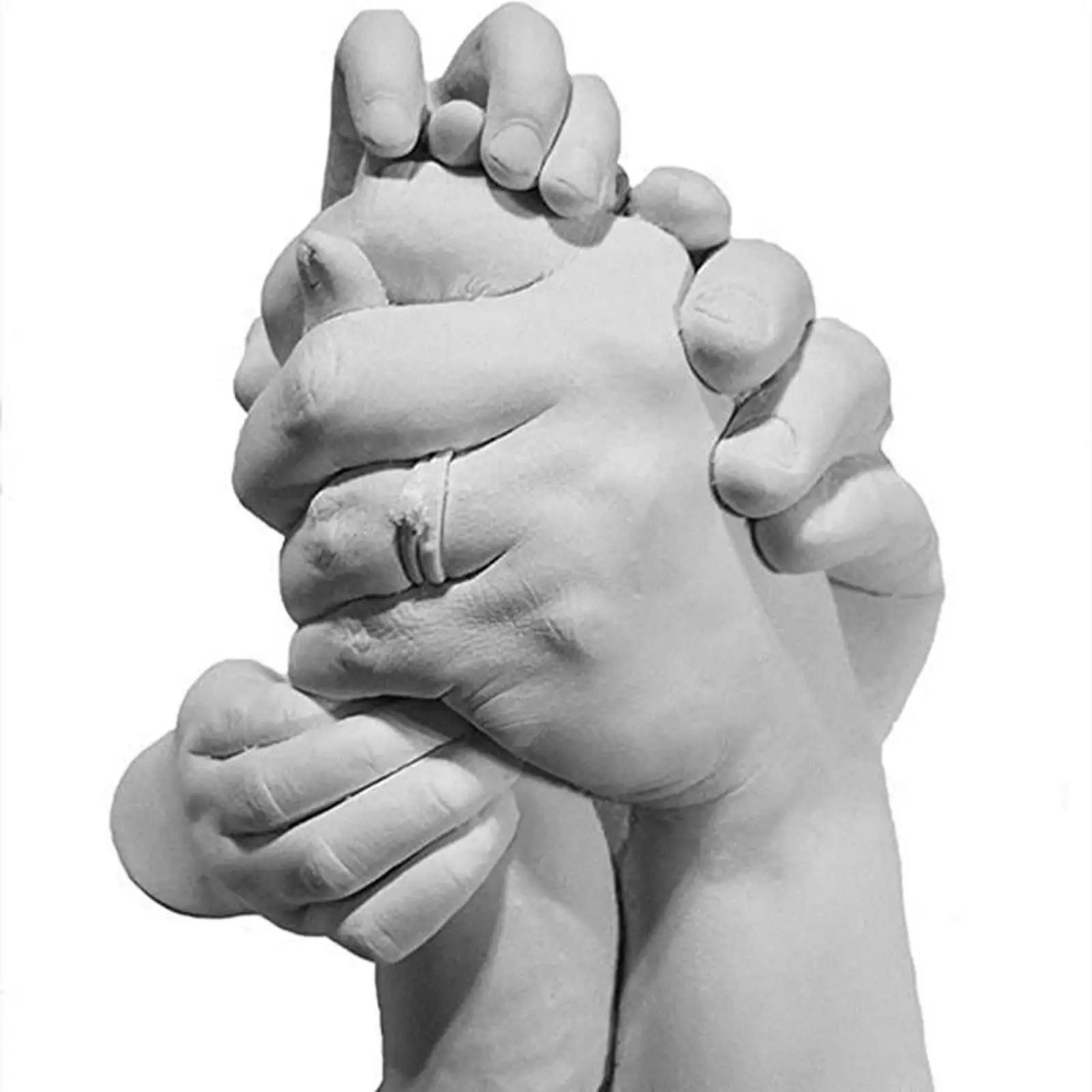 

Keepsake Hands Casting Kit Souvenir Large Creative DIY Plaster Statue Molding Kit Hand Holding Crafts For Couple Friends Family