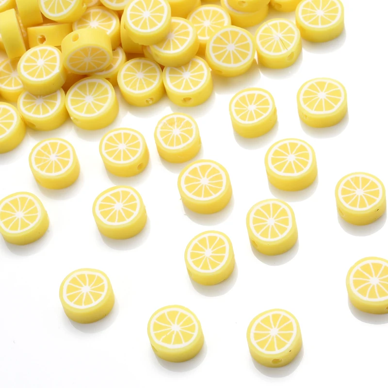 Бусины из полимерной глины в форме желтого лимона 10 мм 30 шт./лот | Украшения и