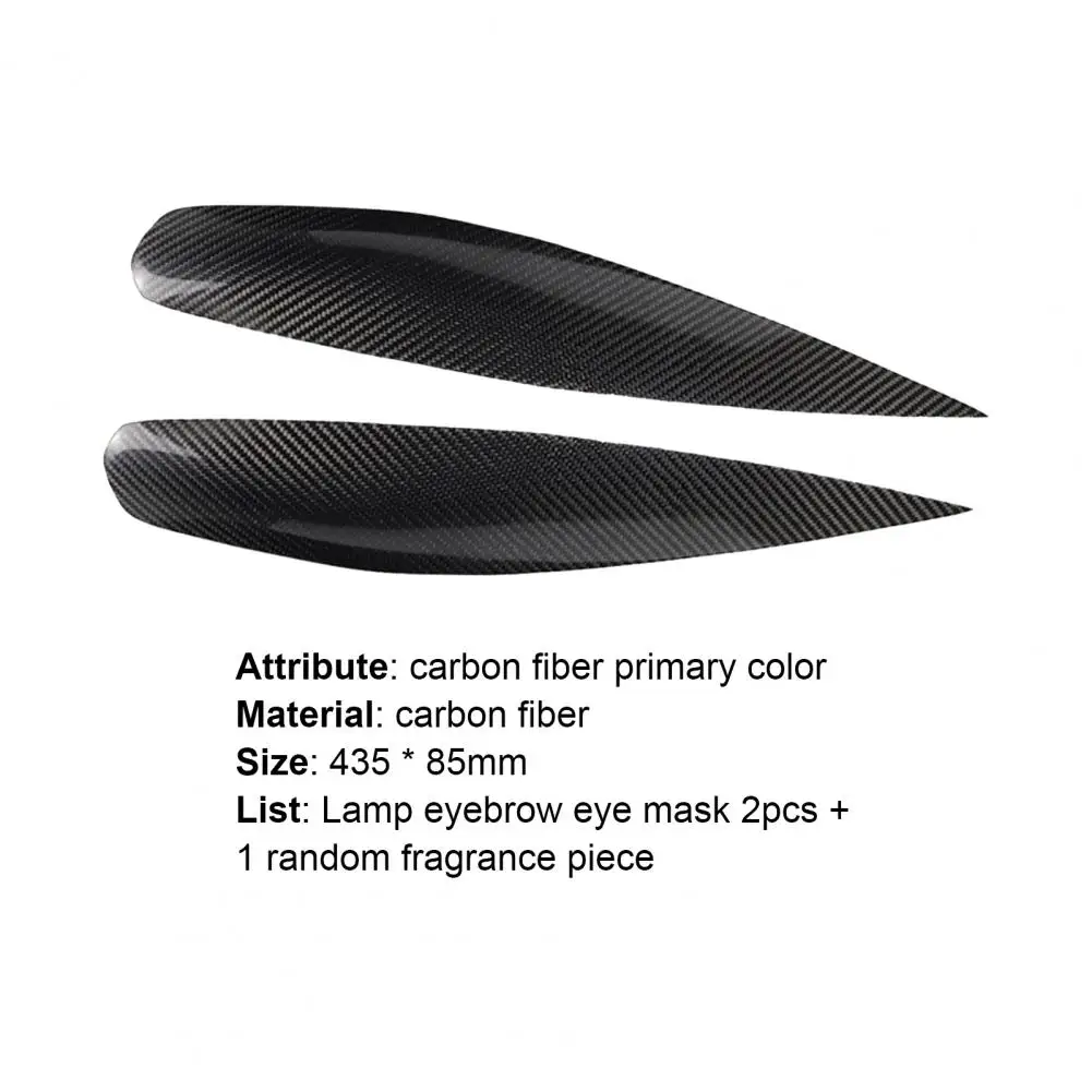 

2Pcs Carbon Fiber Headlight Eyebrow Headlamp Eyelid Cover for Mitsubishi Lancer 2004-2006