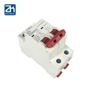 Mini disyuntor Solar de 2P CC 500V 1000V, 6A, 10A, 16A, 20a, 25a, 32A, 40A, 50A, 63A DC, MCB para sistema PV