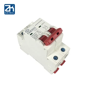 Mini disyuntor Solar de 2P CC 500V 1000V, 6A, 10A, 16A, 20a, 25a, 32A, 40A, 50A, 63A DC, MCB para sistema PV