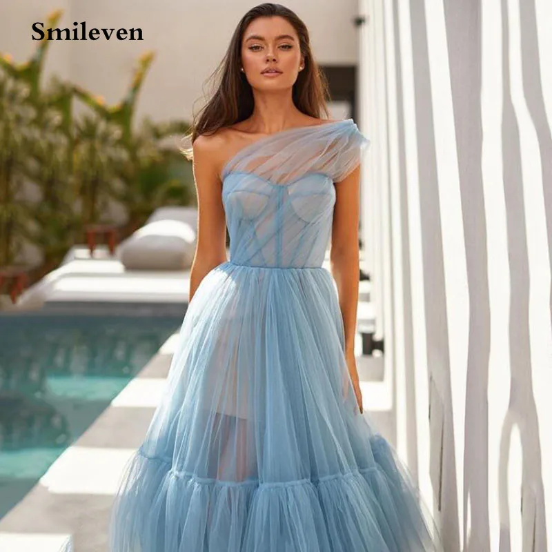 Сексуальные платья Smileven для выпускного вечера с одним открытым плечом