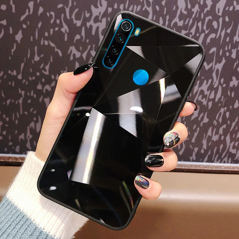 3D Diamond Case For Xiaomi Redmi Note 8 Pro Note 9S Redmi 9A 9C Mi Note 10 Lite Pro Poco C3 Cases Holographic Prism Laser Cover