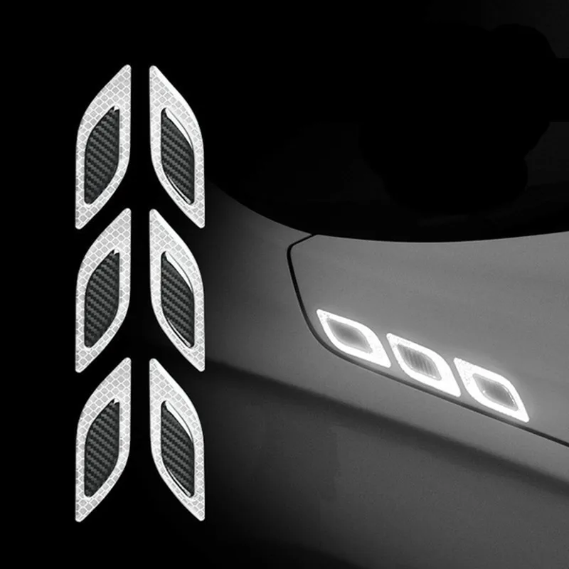6 шт./компл. Автомобильная наклейка из углеродного волокна автомобильные