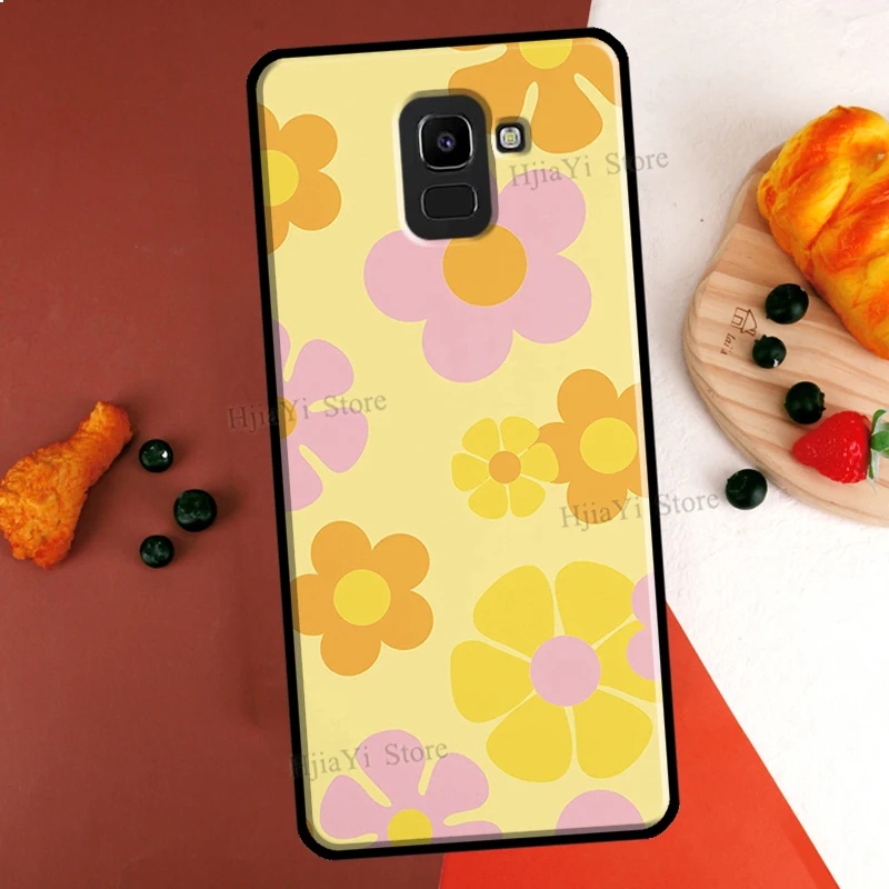 Psychedelic Flower Power Groovy Boho Daisy Fundas для Samsung J3 2017 J5 J7 A3 A5 J1 2016 J6 J4 Plus A7 A8 A9 J8 2018 Case Coque |