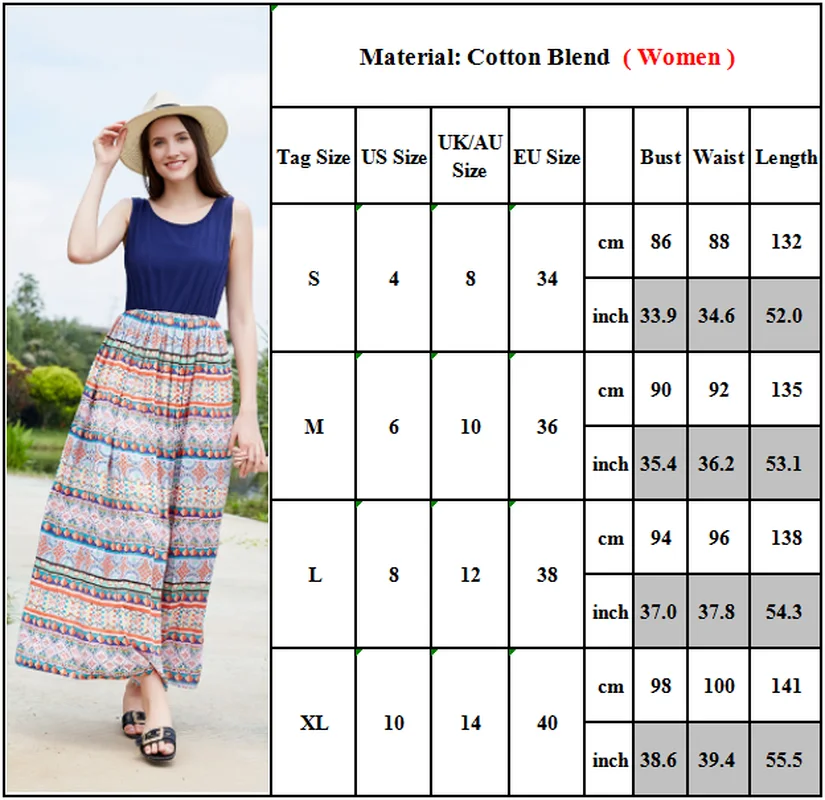 

Mother Daughter Blue Stitching Dress Sleeveless Solid Color Top Decor Stripe Long Skirt Summer Leisure Beach Dresses