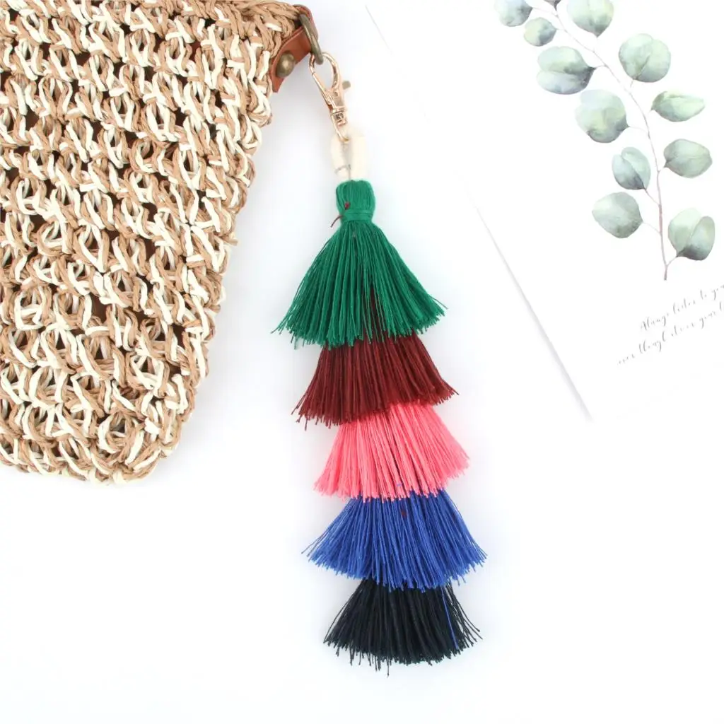 1 шт. богемная ручная работа многослойный хлопковый Бохо брелок с кисточками
