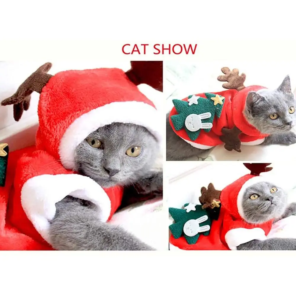 

Dog Cats Clothes Soft Christmas Pet Gift Winter Plus Cashmere Warm Clothes Christmas Disguise Dog Washable Party Clothes Christm