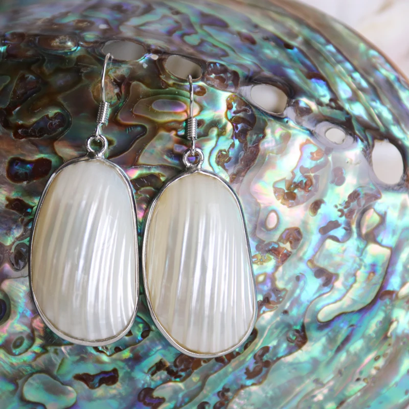 

Free Shipping(1 pcs/lot)Custom Handmade Shell Earrings Beach Wedding Holidays Jewelry Natural Shell