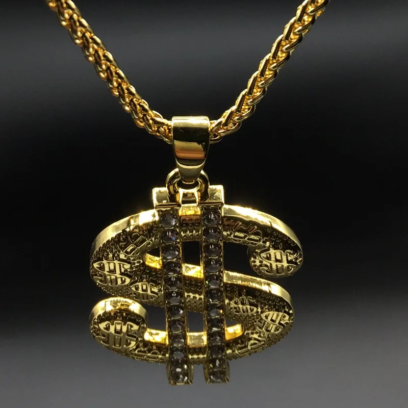 2021 доллар ожерелье символ доллара кулон хип-хоп личность универсальная уличная