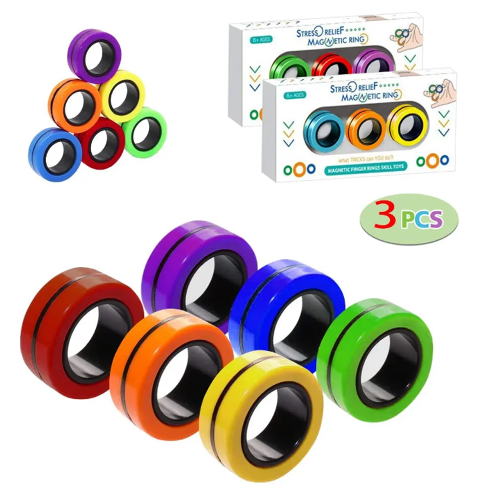 

Funny Fidget Spinner Magnetic Bracelet Ring Unzip Toy Magic Ring Props Tools Anti Stress Figet Toys Stress Child Toys Relief