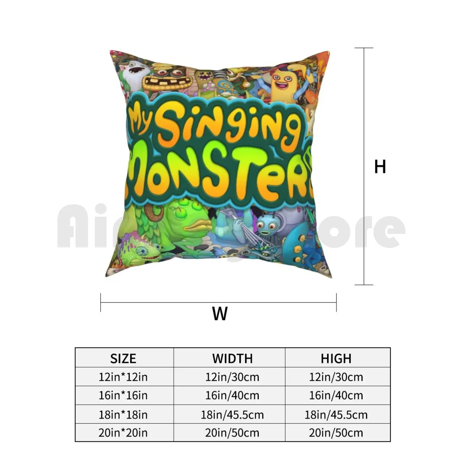 Чехол для подушки с рисунком Мой Поющий Монстр мягкий подушка DIY | Дом и сад