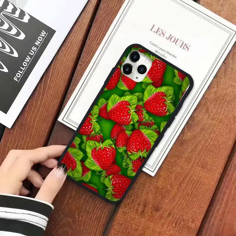 

blueberry Strawberry Cherry fruirt pattern Phone Case for iPhone 11 12 pro XS MAX 8 7 6 6S Plus X 5S SE 2020 XR