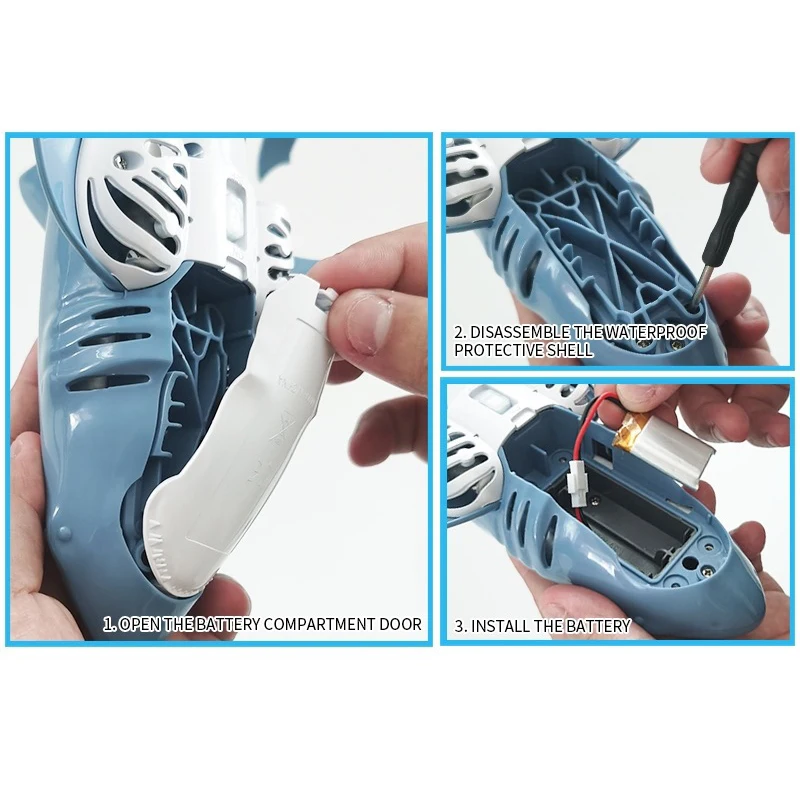 

HOT 2.4G RC Shark Fish Boat Robot Radio Simulation Waterproof Model Electronic Remote Control Swimming Animal Toys For Children
