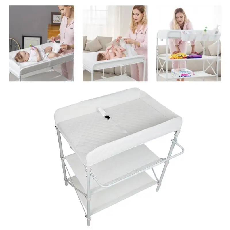 Online Cambiador De Bebé De Seguridad, Mesa De Pañales Para Bebés De 0 A 24 Meses, Estación De Cuidado Multifunción Plegable, Alfombra Para Niños, Hogar, Envío Directo, HWC