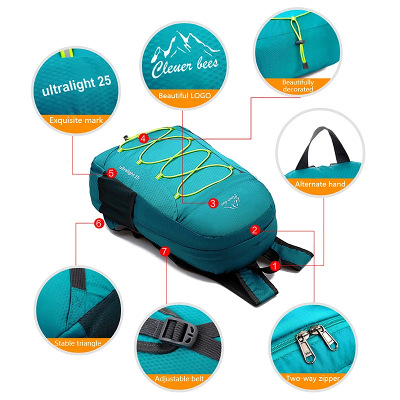 Новый унисекс легкий прочный нейлоновый складной рюкзак Спортивная Сумка для
