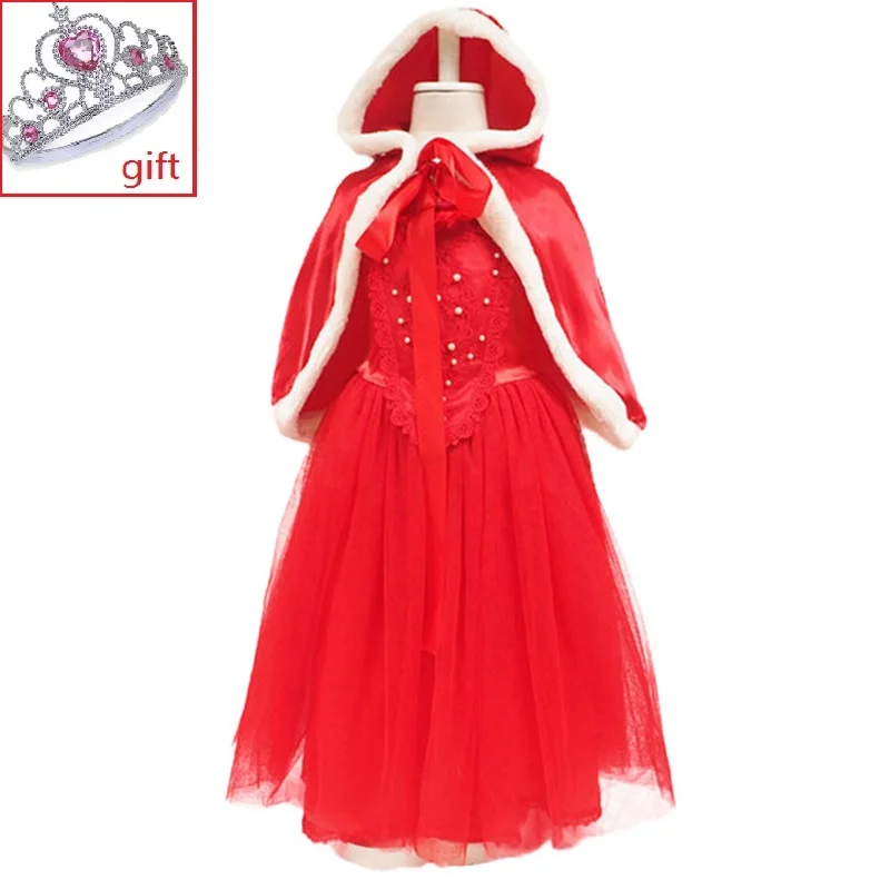 Vestidos infants платья для девочек детские костюмы на Год рождественское платье для вечеринок милые платья в стиле принцессы Эльзы Анны маскарадный костюм - Цвет: as picture