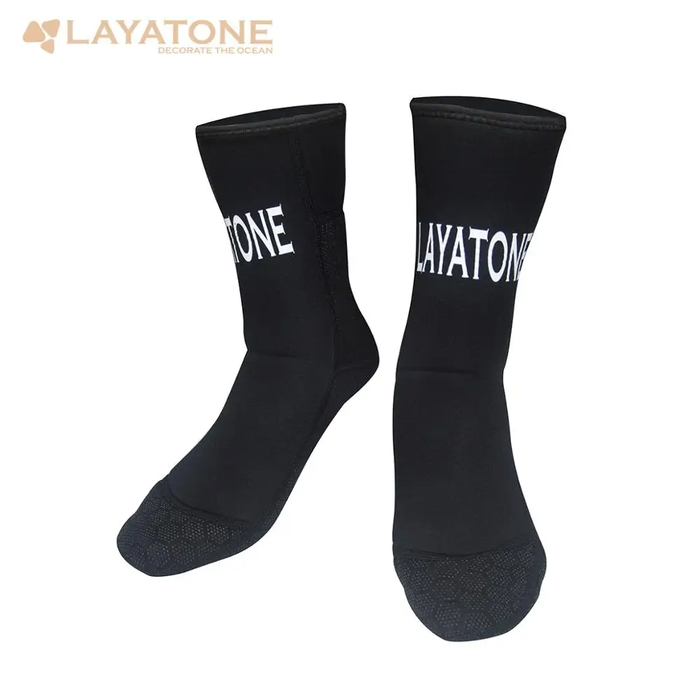 LayaTone носки для Гидрокостюма мужчин 3 мм неопреновые дайвинга черные подводной