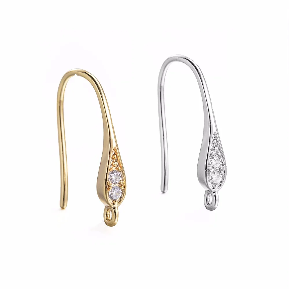 Серьги Крючки из проволоки с фианитом 18 мм|hook port|hook sewinghook scale |