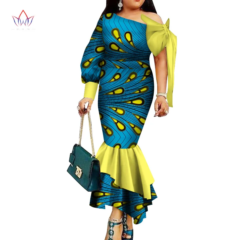 summer plus size women clothing Maxi Dress Dashiki african dress for women in african clothing party long dress natural  WY3324