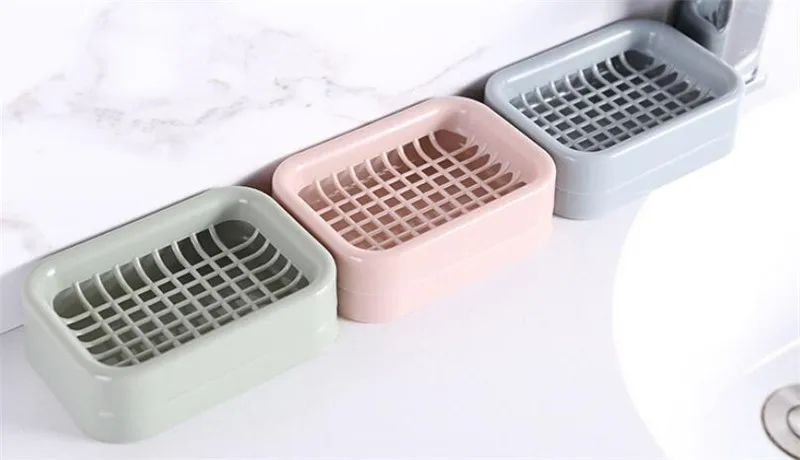 Нескользящая Пластиковая Коробка для мыла держатель душа дренажный инструмент