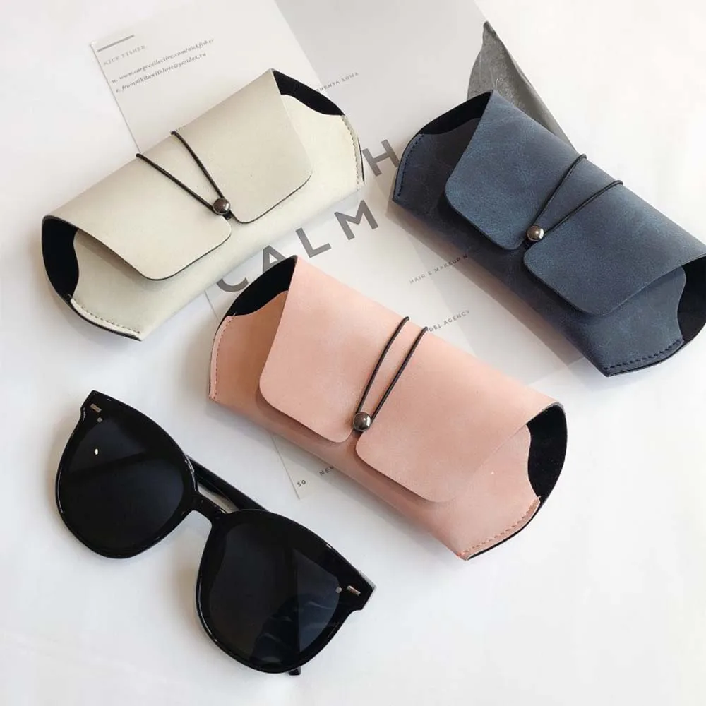 Чехол для очков из замши и искусственной кожи мужчин женщин 1 шт. Складной футляр