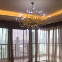 italy swan chandelier modern murano chandeliers creative art glass chandelier light 24 head gold transparentfree shipping