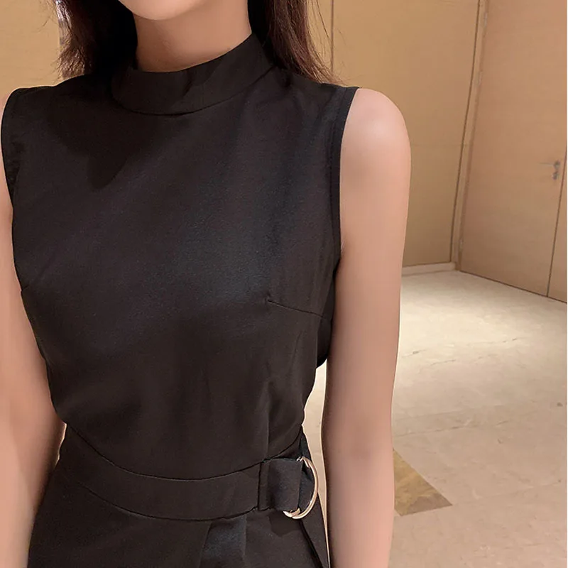 Комбинезон Женский Повседневный однотонный с завышенной талией Элегантный