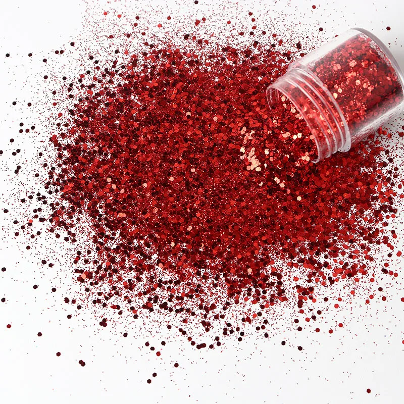 1 баночка голографической детской Красной смешанной серии набор блестящей пудры